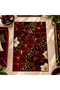 Dora Burgundy Lily Leopard Pattern Woven Base Decorative Digital Printing Carpet Sdtamour4166 - 2