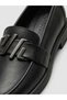 26Bk04-527 Genuine Leather Orthopedic Loafer Shoes for Women with Front Buckle Detail - 5