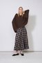 Bat Sleeve Boat Neck Tricot Cloak Brown - 2