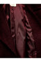 Wool Blend Belted Pocketed Double Breasted Collared Tweed Jacket - 5