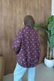 Polka Dot Trench Coat Plum - 4