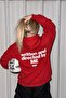 Women's Oversize Hoodie Written & Directed Printed Red – Hooded, Back Printed, 3 Yarns - 2
