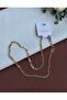Sequined Gold Color Chain Necklace - 2