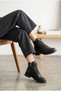 Women's Short Heeled Lace-Up Detailed Boots with Zipper, Comfortable Sole, Stylish Daily Winter Ankle Boots