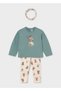 Baby Girl 3-Piece Hair Bandana Leggings Set Mint 2780 - 4