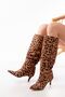 Zri̇n-20011 Premium Leopard Thin Heeled Women's Boots - 5
