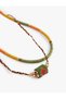 Multi-Colored Knitted and Beaded Multiple Necklace - 2