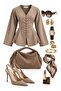 Premium V-Neck Front Buttoned Tie-Back Blouse - Mink - 3