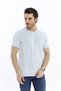 Men's Blue 100% Cotton Crew Neck Short Sleeve Knit Sweater Trist-7106 - 2