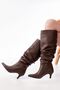 Zri̇n-20011 Premium Brown Thin Heeled Women's Boots - 5