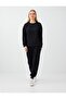 Black Relaxed Fit Crew Neck Modal Sweatshirt - 3