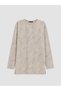 Brown Zebra Patterned Cotton Women's Tunic
