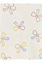 Ecru Bow Patterned Baby Girl T-Shirt - 7