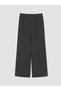 Alita City Gray Straight Standard & Regular Wide Leg Girls' Pants with a Difference in Color