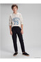 Navy Blue Regular Fit Boys' Trousers