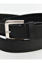 Black Leather Look Women's Belt - 4