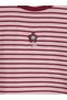 Peak New Season Pink Crew Neck Striped Girls' T-Shirt - 2