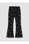 Ozmarka New Season Black Patterned Spanish Leg Girls' Tights - 3