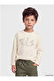 Beige Printed Boy's T-Shirt - 6