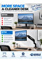 Single Monitor Arm Desk Mount, Gas Spring Full Motion Stand for 13-32 Inch Screens - 3