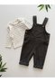 Striped Thick Bodysuit and Salopet Premium Baby Boy 2-Piece Set