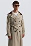 Contrast Collar Double-Breasted Trench Coat - 3