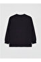 Black Crew Neck Sonic Printed Boys' T-Shirt - 4