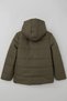 Girl's Coat with Plush Inside and Zipper with Hood, 6-9 Years Old, Khaki Green - 5