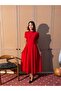 Half Sleeve Waist Drape Collar Scuba Dress with Accessories