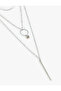 Geometric Dangle Multi Chain Necklace - 2