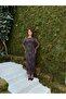 Crew Neck Digital Print Tulle Dress - 5