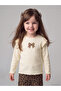 Ecru Ruffled Embroidered Baby Girl T-Shirt - 2