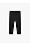 High Waist Slim Fit Slit Below Knee Sports Leggings