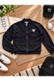 3-piece 100% cotton wide-leg seasonal tracksuit set: black zip-up cardigan, white bodysuit, oshyo fabric kids' sportswear outfit - 3