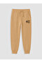 Özmarka New Season Beige Embroidered Boys' Jogger Sweatpants