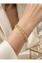 Vip Bella Gold Bracelet - Elegant Oval Shape with Zircon Stone Detail, Sparkling Design, Stylish and Modern