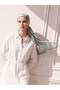 Alita City Lcw Modest Green Satin Floral Women's Shawl with a Difference