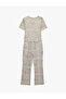 Leopard Patterned Short Sleeve Pajama Set - 2