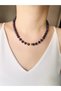 Amethyst 8 mm Natural Stone Necklace 45 cm - 5