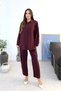 Burgundy Modal Cupro Double Set - 3
