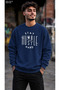 Men's Motto Printed Crew Neck Casual Regular Fit Sweatshirt