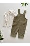 Striped Thick Bodysuit and Salopet Premium Baby Boy 2-Piece Set