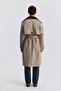 Contrast Collar Double-Breasted Trench Coat - 6