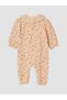 Beige Floral Baby Girl Jumpsuit - 4