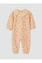 Beige Floral Baby Girl Jumpsuit - 3