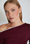 Garnili Boat Neck Draped Asymmetrical Cut Modal Blouse - 7