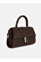 Brown Suede Women's Shoulder Bag - 6
