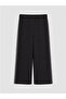 Black Side Striped Girls' Thick Sweatpants - 8