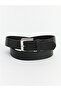 Black Leather Look Women's Belt - 5