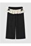 Black Embroidered Girls' Thick Sweatpants - 5